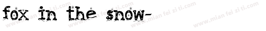 fox in the snow字体转换